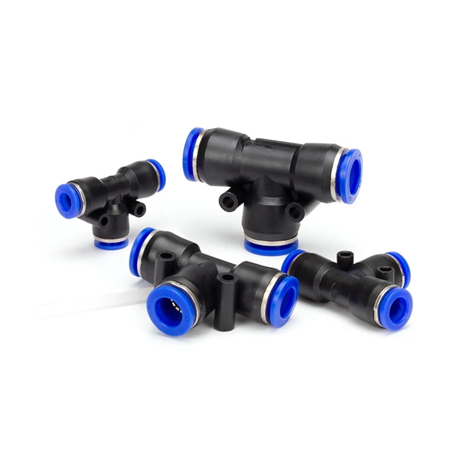 Conectores de polietileno de 4 mm, 6 mm, 8 mm, 10 12 mm, ajuste neumático, bloqueo de conexión rápida, conector de manguera de tubo de plástico de 3 vías, 1 unidad (PEG 12-8)