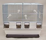 Vogelkäfig,Wellensittichkäfig,Exotenkäfig Vogelbauer Wellensittich Kanarien Vogelhaus Käfig Messi beige Schale Aufzuchtkäfig, Teilbarer-Käfig neu mit Schub