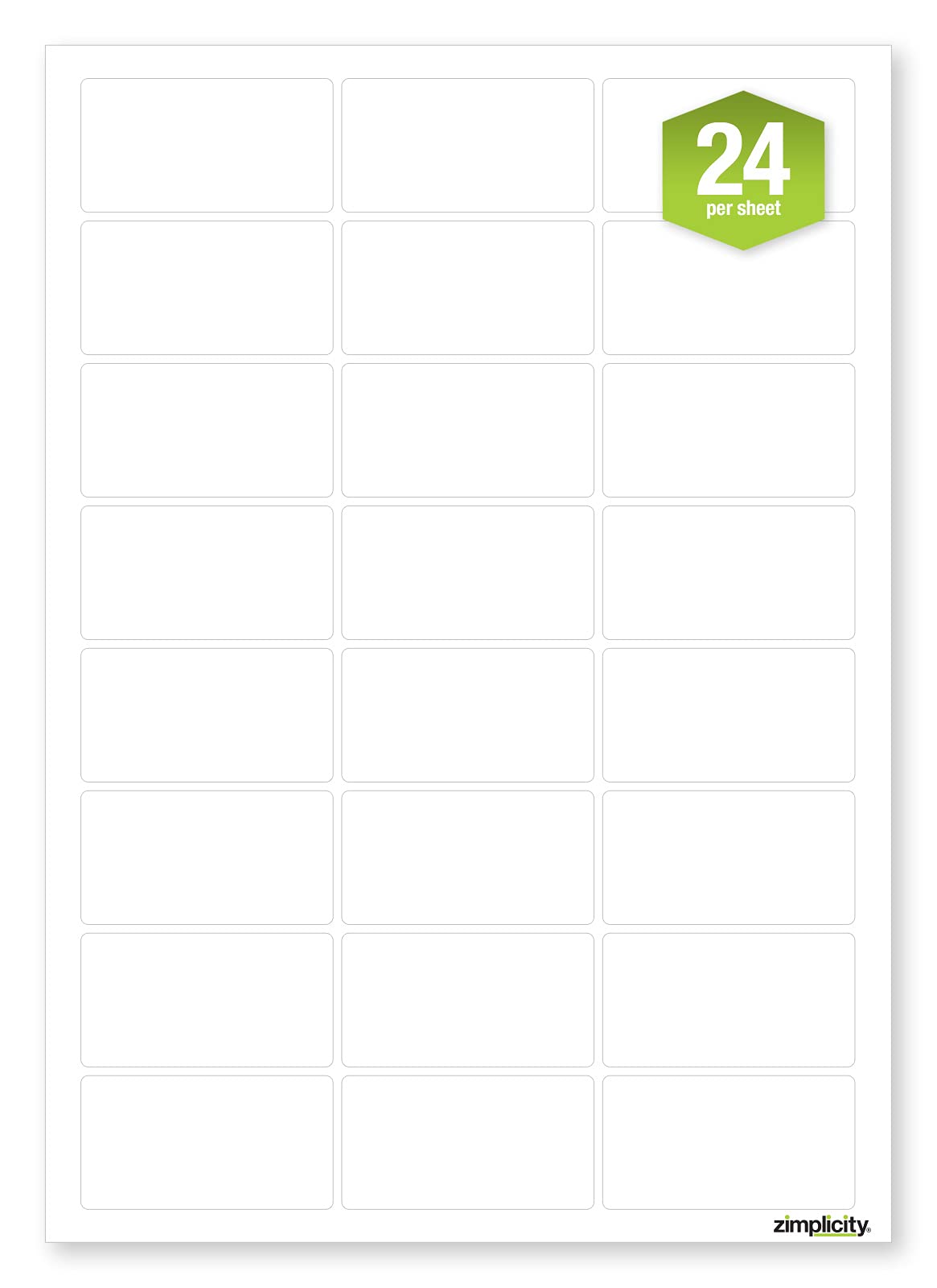 A4 Self Adhesive Address Labels - 24 Labels Per Sheet, 50 Sheets, 63.5 x 33.9mm - 1200 Labels