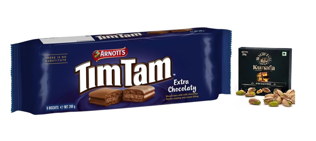 Arnott's Tim Tam Double Coat Chocolate Biscuits, 9 Biscuits, 200g (Product Of Australia) Get Flavourito Kunafa Chocolate 20g Absolutely Free From DECADENT FOODS-image-34
