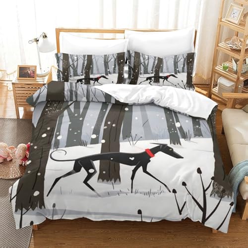 Parure de lit microfibre hypoallergénique effet 3D super doux