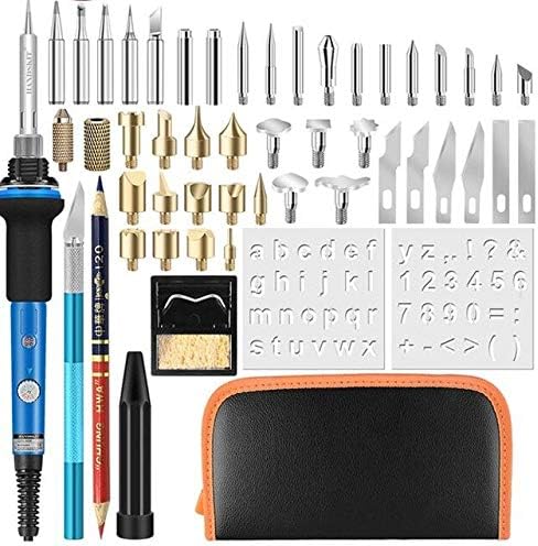 Soldering Electric Soldering Iron Kit EU US Plug 110V 220V 60W Thermostatic Electric Soldering Iron Station With Soldering Tip Solder Wire - (Power: 220V EU Plug, Color: Engraving kit)