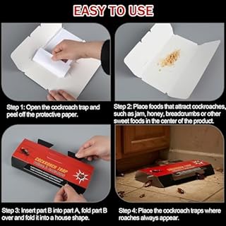 Cockroach Traps for Indoor, 18 Pack Sticky Roach Traps, Cockroach Bait for Home, Garage and Shed