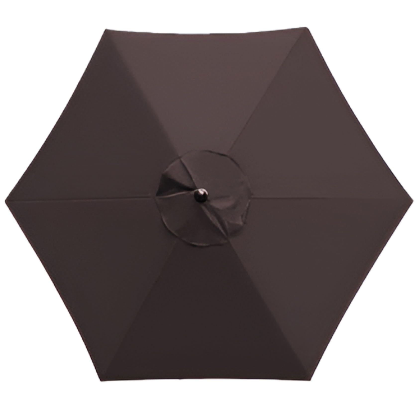 Housse de parasol de rechange 8 côtes toile parasol 3m polyester marron