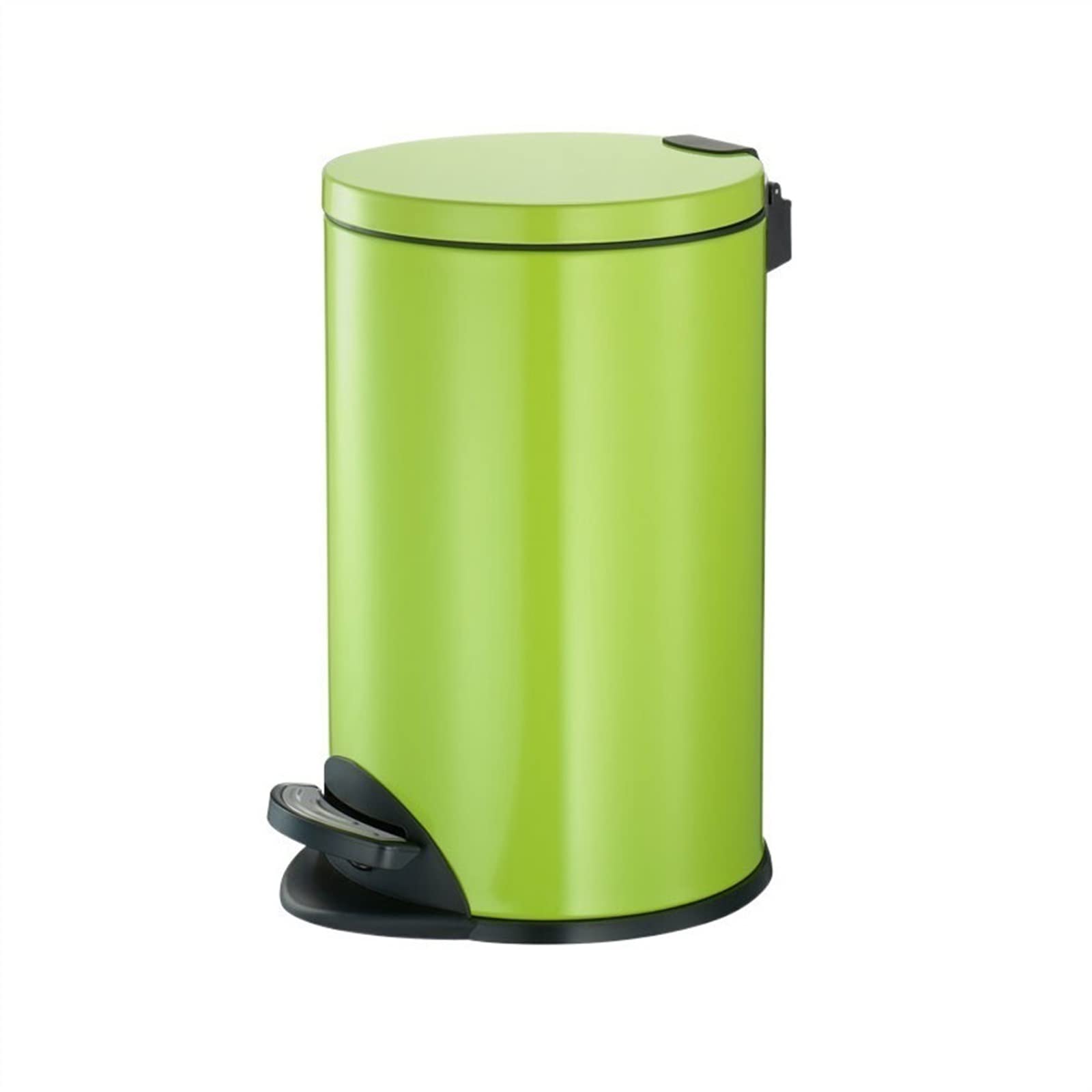 Sdydsge Green Bin， Bin 8L/12L Simple Household Trash Can With Lid For Kitchen, Liviroom, Bathroom, Foot-Operated Garbage Stainless Steel Bin/White/12L