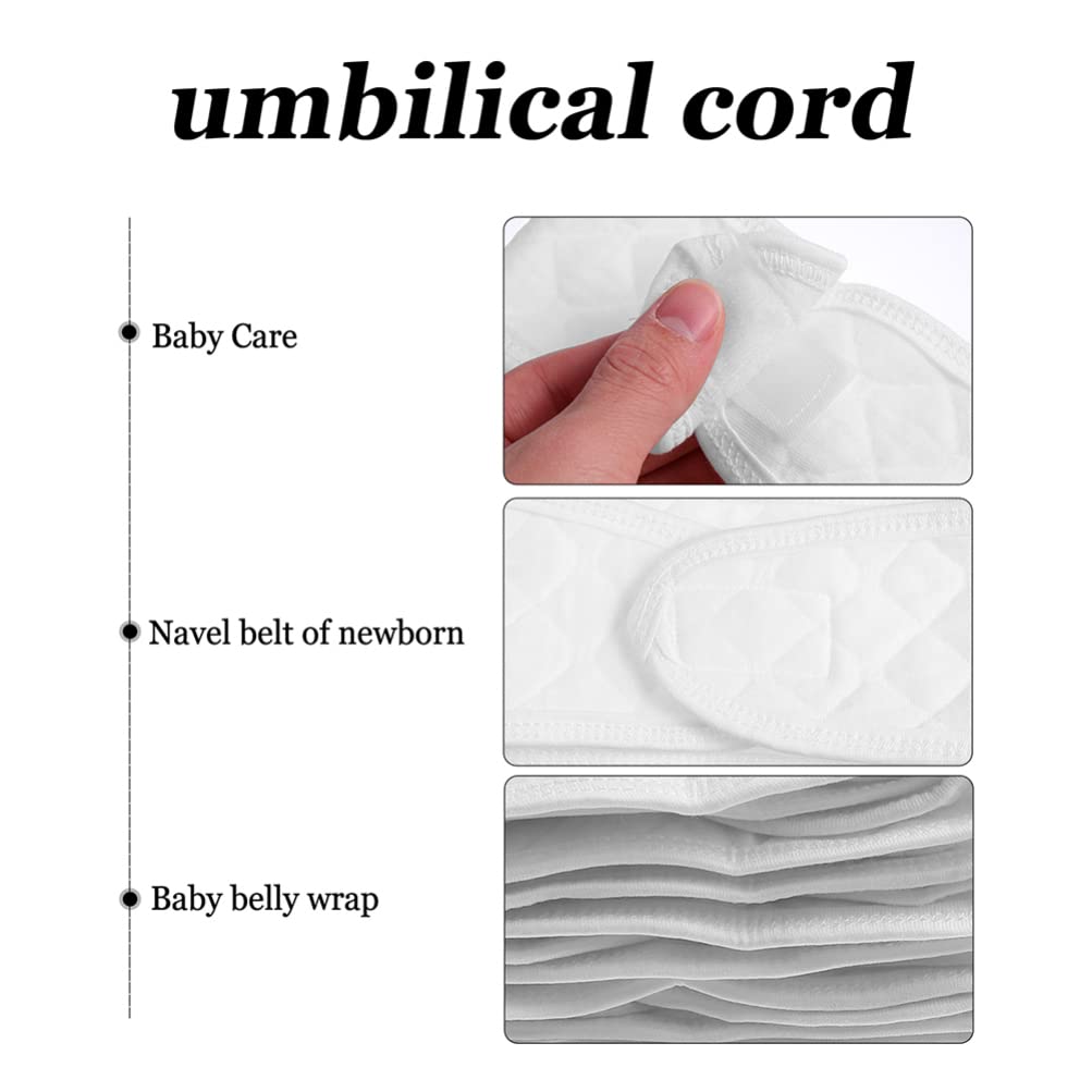 COHEALI 8Pcs Umbilical Hernia Belt for Babies, Organic Cotton Belly Button Bands, Infant Abdominal Binders for Newborns, Breathable Belly Wrap Truss & Navel Support