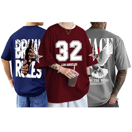 Image of AUSK Baggy Hip-Hop T-Shirt for Men - Graphic Printed T Shirts || Oversized Men Tshirt || T-Shirts