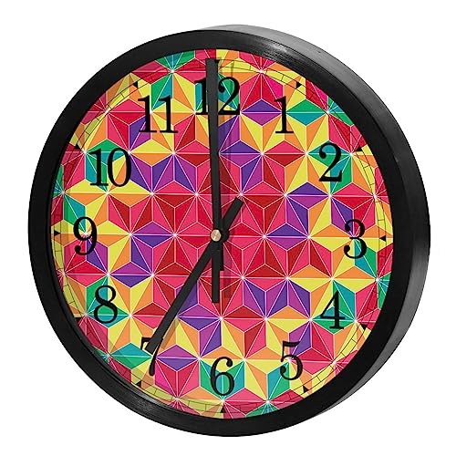 Horloge murale à quartz silencieuse au design géométrique pour salon - 2