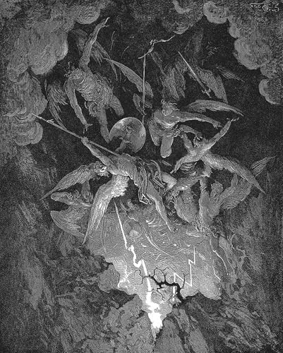 Illustration de Gustave Doré grand tableau toile pour habiller un mur vide