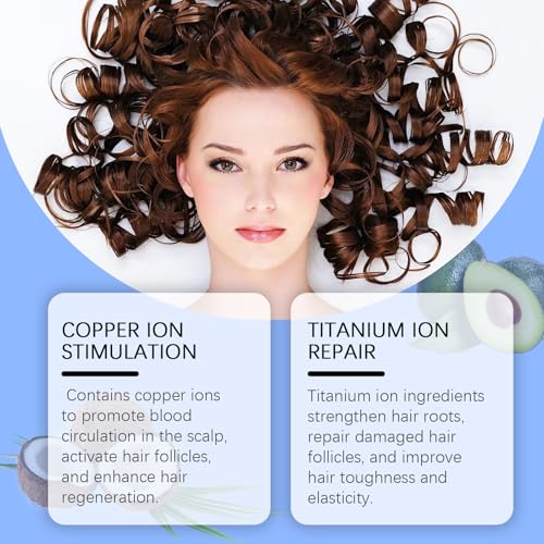 Copper Peptide Hair Growth Serum, Hair Growth Oil, Hair Thickening Products for Women & Men, Hair Serum for Dry Damaged Hair, Hair Oils for Hair Growth, Hair Care for Thinning Hair&Hair Loss(2PCS) (2) - Image 3