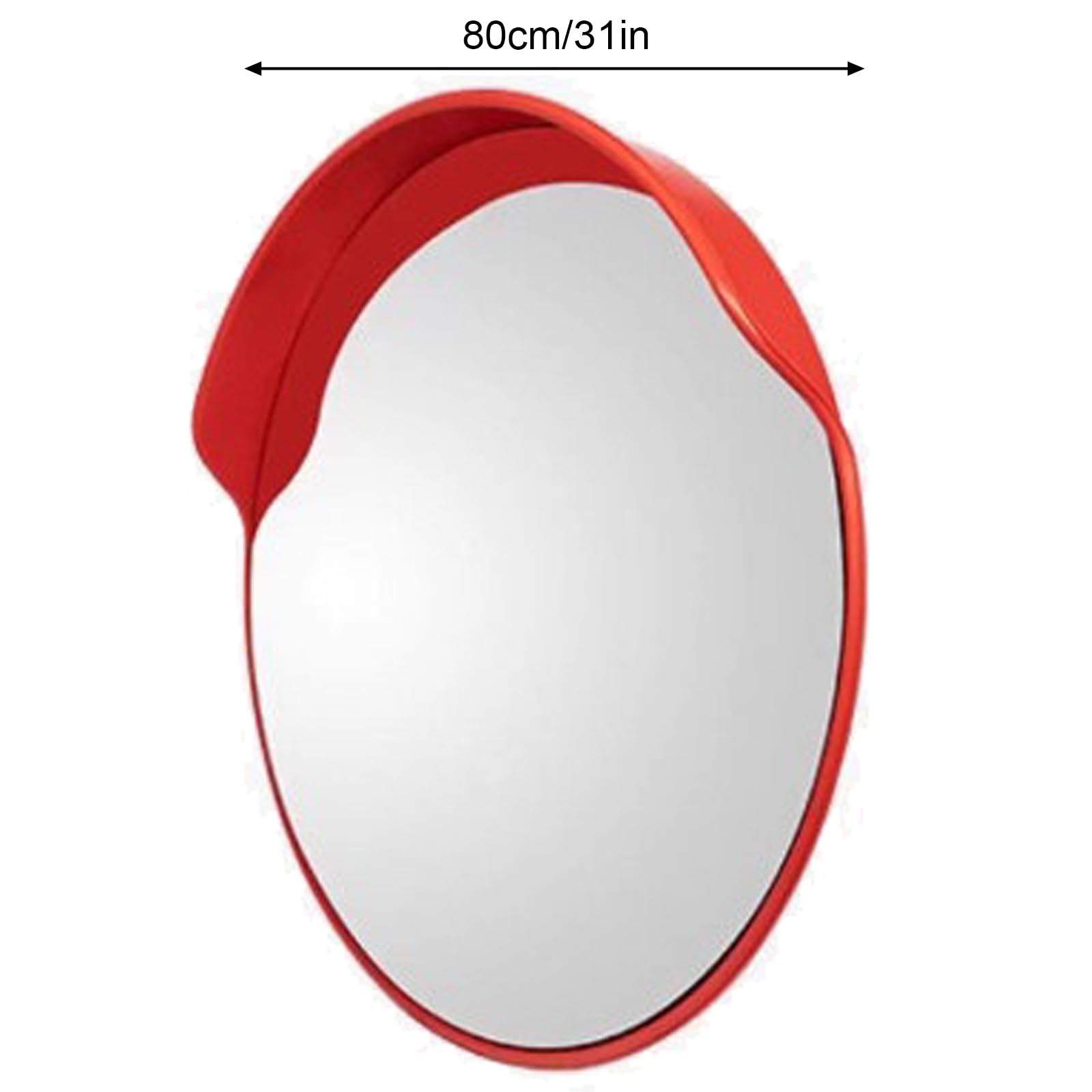 Miroir Convexe Circulation Réglable, Miroir Routier Convexe Vision à 220°, Miroir de Sécurité avec Dos en ABS pour Angles Morts, Allées, Entrepôts(80 * 80cm/31 * 31in)