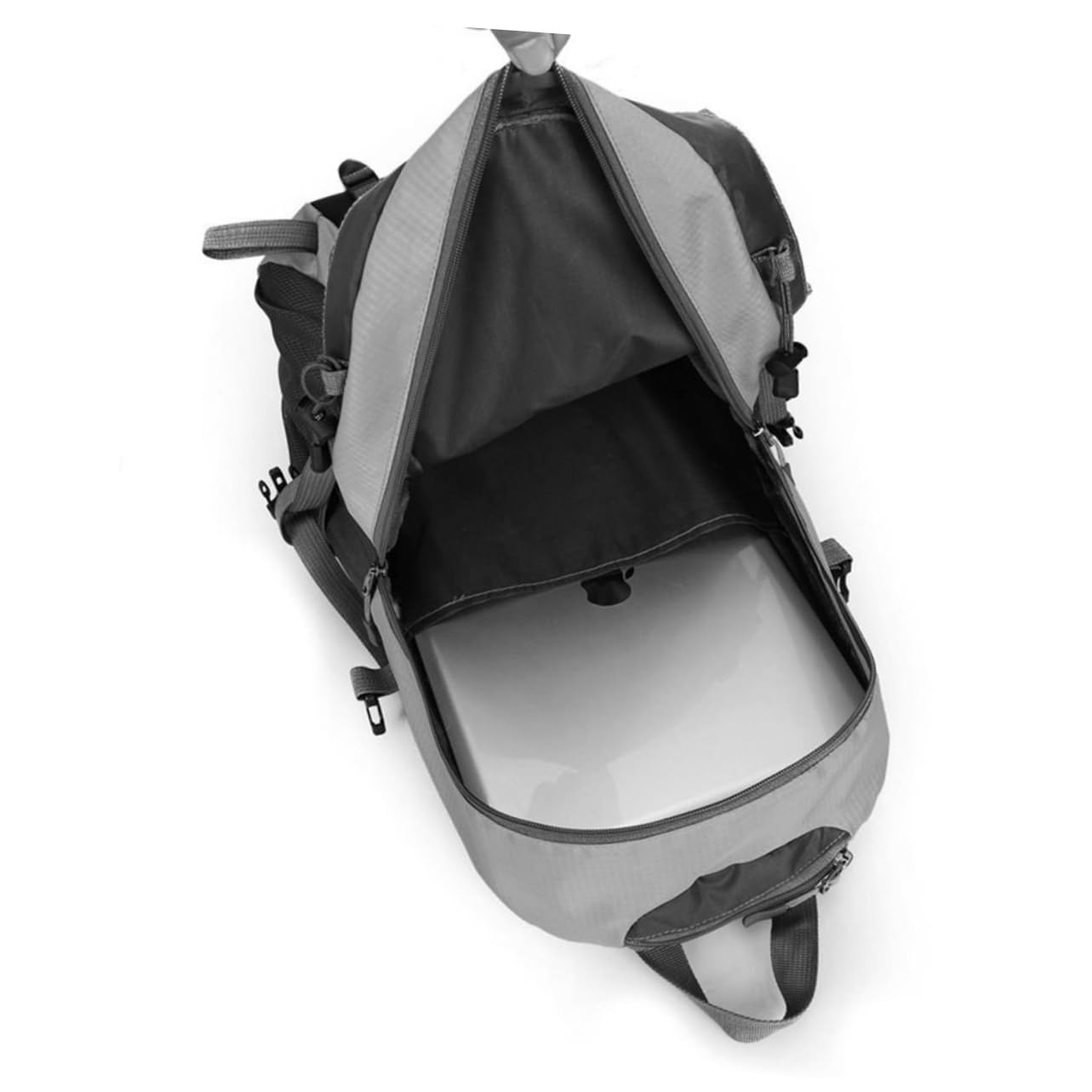 GOOHOCHY Travel Backpack Bag Cover for Camping Lightweight Shoulder Bag for Hiking Reflective Straps Versatile Design High Permeability Cushion for Outdoor Activities Black