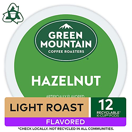 Image of Green Mountain Coffee Roasters Hazelnut Keurig Single-Serve K-Cup pods, Light Roast Coffee, 12 Count (Pack of 5)