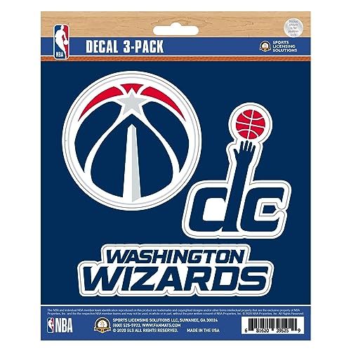 Stickers Washington Wizards pack de 3 autocollants vinyles à logos différents