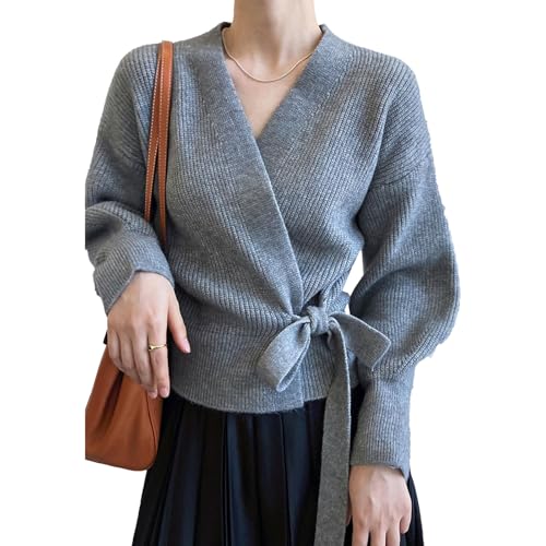 Pull Sexy pour Femme, Pull Cache cœur à Manches Longues et col en V, Cardigan Haut Chic à...