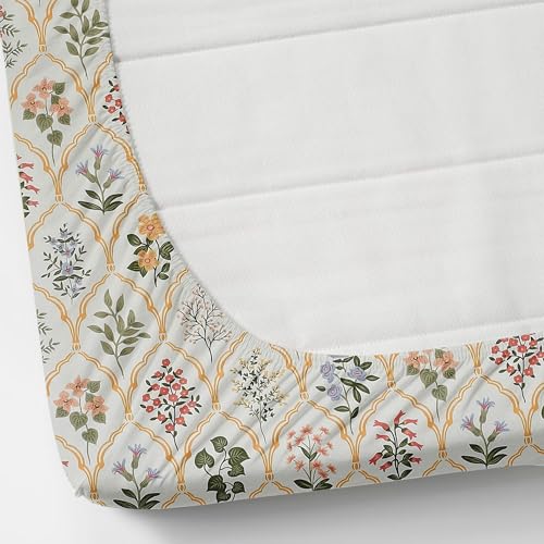 Image of KAWI Glace Cotton Single Bedsheet with Elastic Fitted-200TC (72 inchX 48 inch) Soft Cotton Blend with 1 Pillow Cover White Colour
