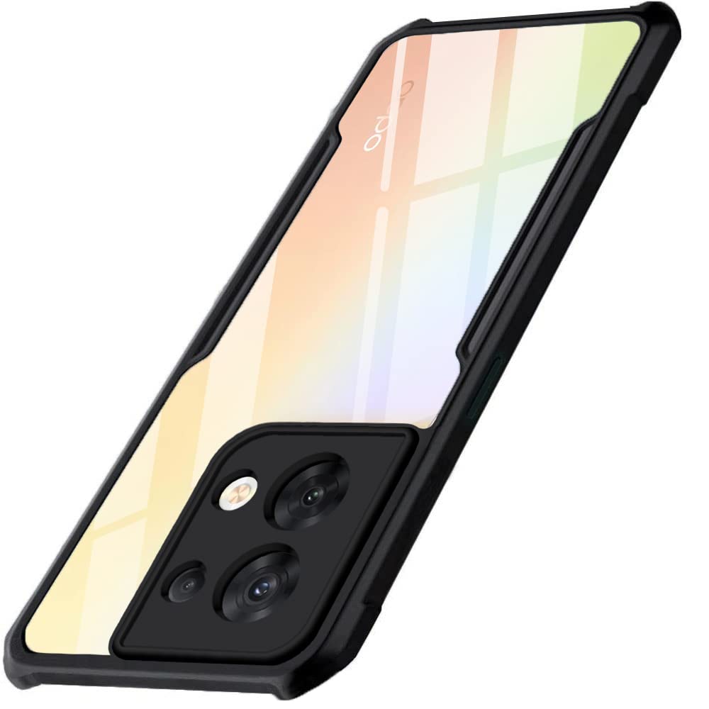 TheGiftKart Crystal Clear Back Cover Case for Oppo Reno 8 5G | 360 Degree Protection | Shock Proof Design | Transparent Back Cover Case for Oppo Reno 8 5G (PC, TPU | Black Bumper) (B0B8HMQC17) Amazon Price History, Amazon Price Tracker