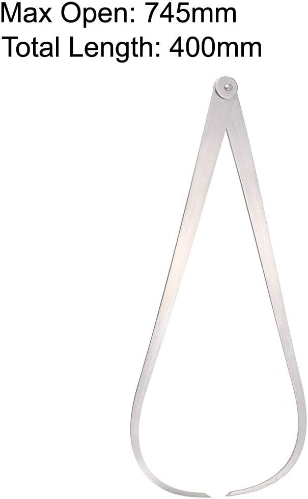 uxcell Outside Caliper 400mm 16 Inch Firm Joint Stainless Steel Measuring Tool