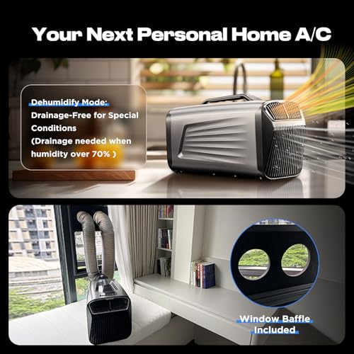 Image of OUTOHOME Portable Camping Air Conditioner,5200 BTU Low Power Portable AC | Low power compact portable AC with fast cooling,perfect for indoor & outdoor,tents,RVs,trucks,small warehouses & pet houses