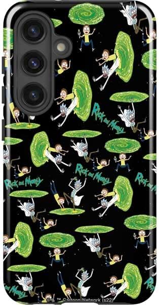 Skinit Impact Phone Case Compatible with Galaxy S24 Plus - Officially Licensed Adult Swim Rick and Morty Rick and Morty All Over Print Design