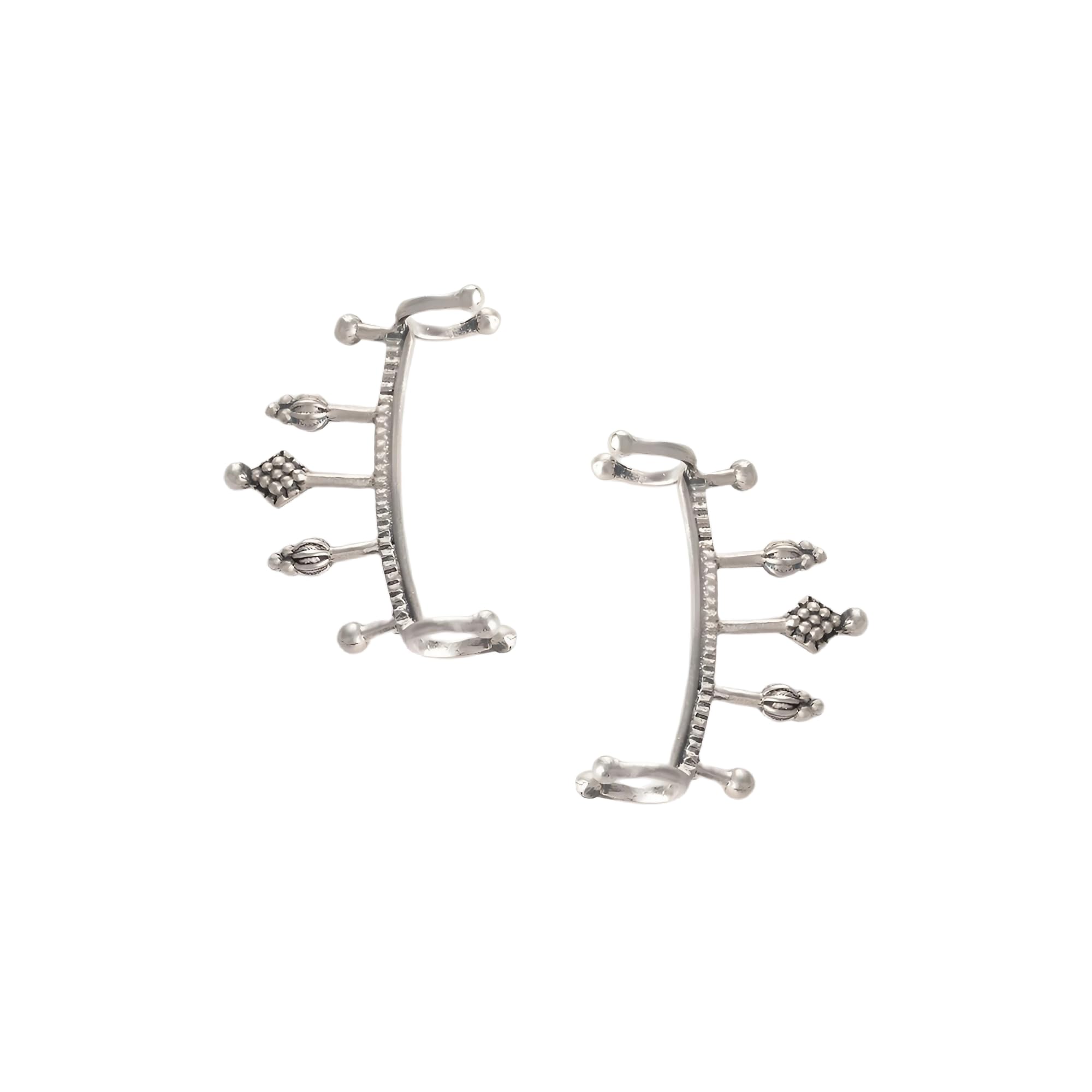 Dulcett India Earcuffs for Women and Girls | Silver Replica Hand Made Ear cuffs Earrings For Women & Girls | Oxidised Silver Earrings With Earrcuffs For Women and Girls | No piercing required (B0DB8TF92V) Amazon Price History, Amazon Price Tracker