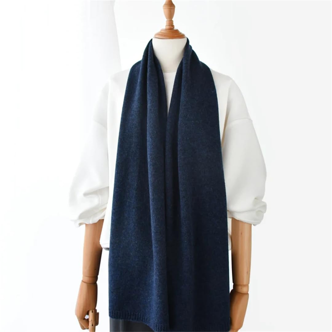 Lmtossey Sciarpe in cashmere da uomo e da donna, invernali, sciarpa lavorata a maglia, per adulti, calde, lunghe, in lana, tinta unita