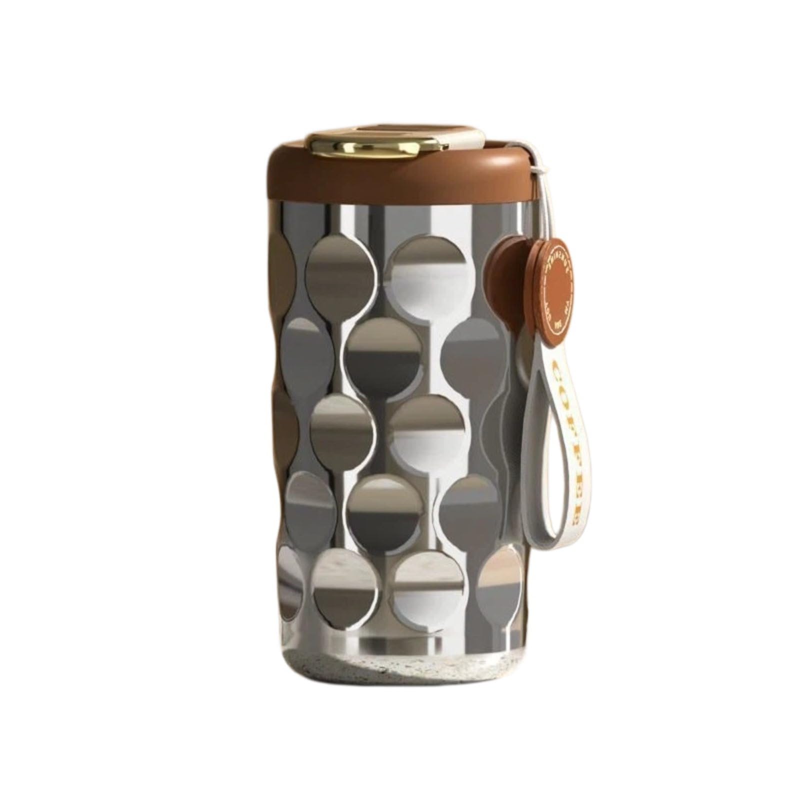 Bicchiere termico intelligente, 410 ml, LED, acciaio 316, ceramica, argento