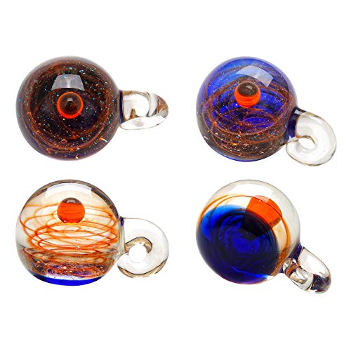 Jovivi Unique Design Glass Universe Ball Necklace Galaxy Planet Pendant Nebula Ribbon Vortex Cosmos Series3
