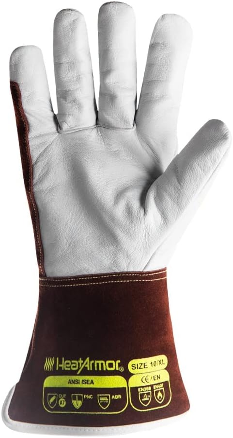 HexArmor High-Heat Resistance HeatArmor Gloves| Impact Protection | A9 Level Cut-Resistant | Welding Work Glove - Image 4
