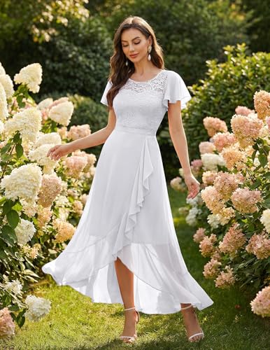 Image of BeryLove Formal Dresses for Women 2026 Wedding Guest with Slit Cocktail Elegant Lace Long Prom Dress