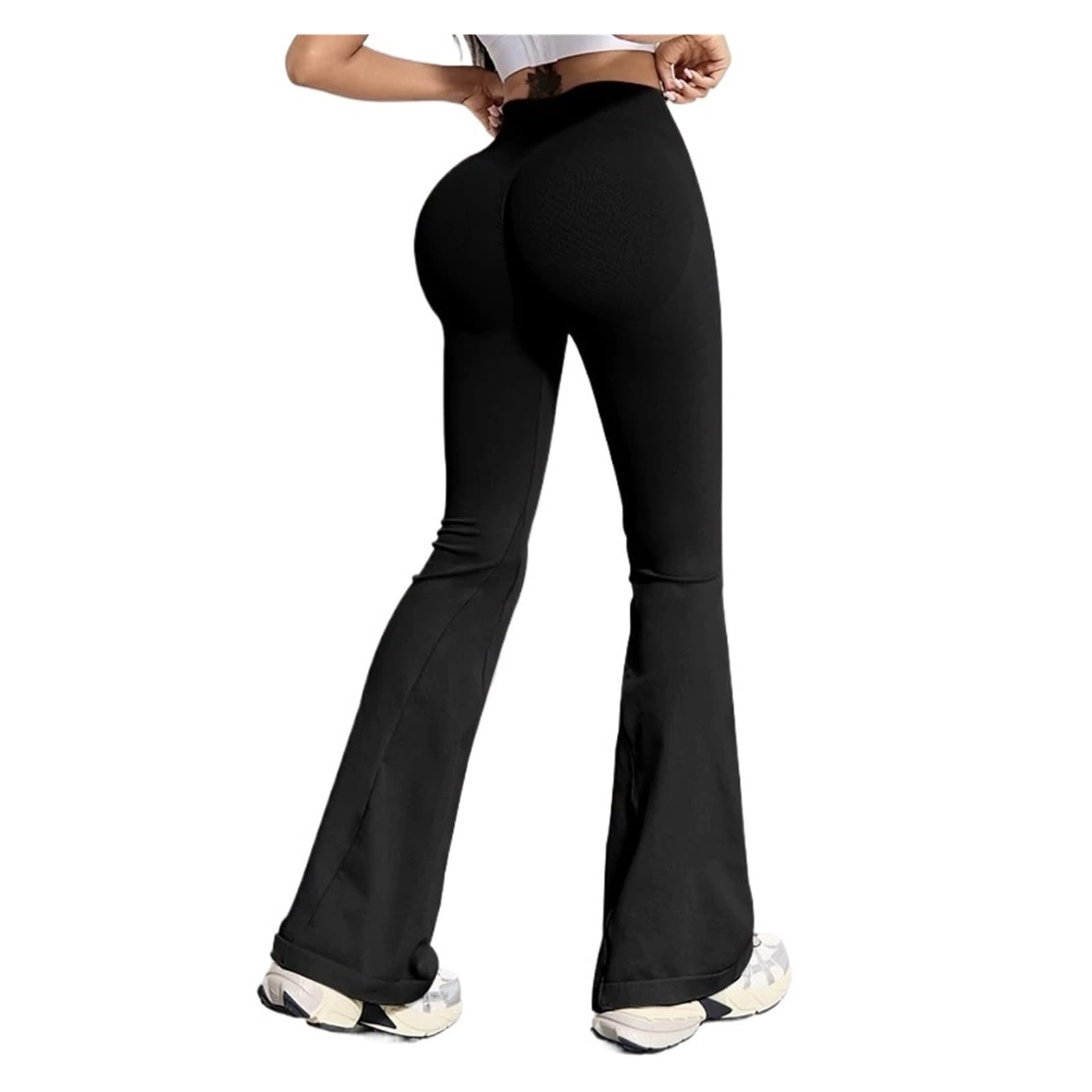 Leggins Mujer Push Up Pantalones de Yoga for Mujer, Ajustados, Acampanados, for Levantar la Cadera y Correr