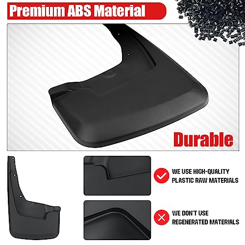 Image of Mud Flaps Compatible with Dodge Ram 1500 2019-2023 Without Fender Flares Mud Guards Splash Guards Tire Protector Mudguard No Drilling Required Mudflaps Accessories