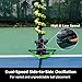 Furlihong 3807BH Tennis Ball Machine with Triangular Base, Adjustable Speeds, Oscillating Left&Right, Up&Down Swing Launch Port, for All Levels Training