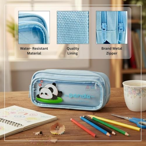 Image of Alokik Kids School Pencil Pouch Set - 9 Pcs | Birthday Party Return Gifts for Kids | Cartoon Zipper Pouch for Stationery | Party Favor Gifts for Boys & Girls (Pencil Pouch 9 Pcs)