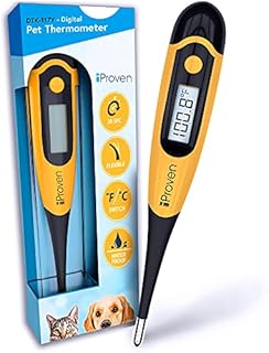 iProven Pet Thermometer (Termometro) for Accurate Fever Detection, Suitable for Cats/Dogs, Waterproof Pet Thermometer, Fast and Accurate Measurements in 20 Seconds - DT-K117