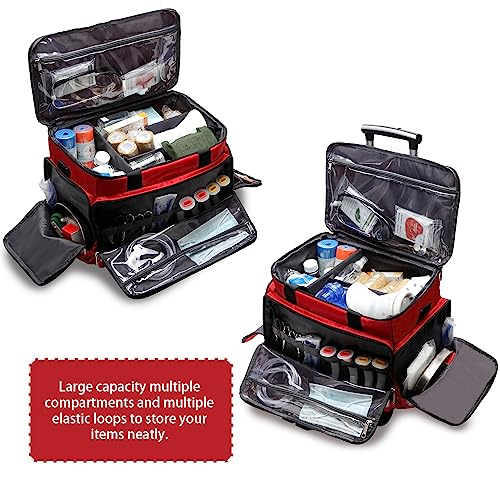 Medical-Bag-Rolling-Roller-Bag-Trolley-Duffel-Nurses-Emt-Cna-RN-Empty-for-First-Aid-Responder-Home-Health-Care-Nursing-Student-Roll-Duffle-Bag-Carry-on-with-Wheels-wheeled-Work-Physicians-Doctor