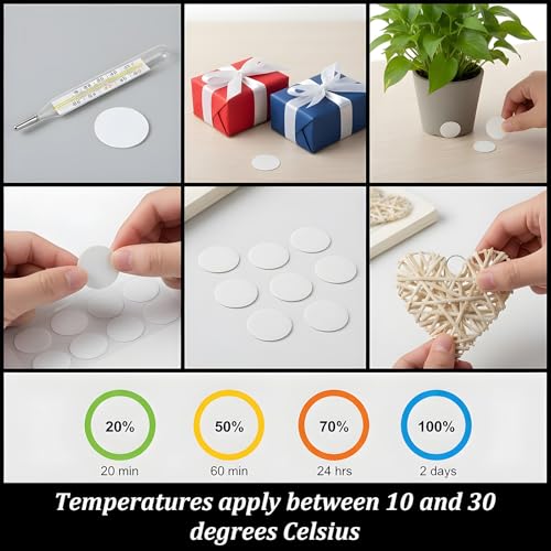 60 Stück 25mm Doppelseitige Klebepunkte, Transparent Foto Klebepads, Rund Transparente Aufkleber Keine Spuren Selbstklebende Klebepunkte für Auto Handyhalterungen und DIY Projekte