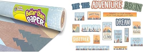 Miniatura 1 de Teacher Created Resources Paquete de tablón de anuncios de Moving Mountains  Let The Adventure Begin Mini tablón de anuncios