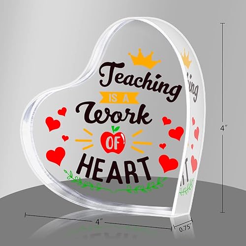 Miniatura 7 de Hohomark Pisapapeles y recuerdos con la enseñanza es una obra de corazón para profesor, principal de grado de graduación, regalos para profesores de