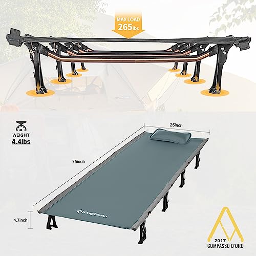 Kingcamp Cot, 74.8''X23.6''X4.72'', Lightgrey #TOP1