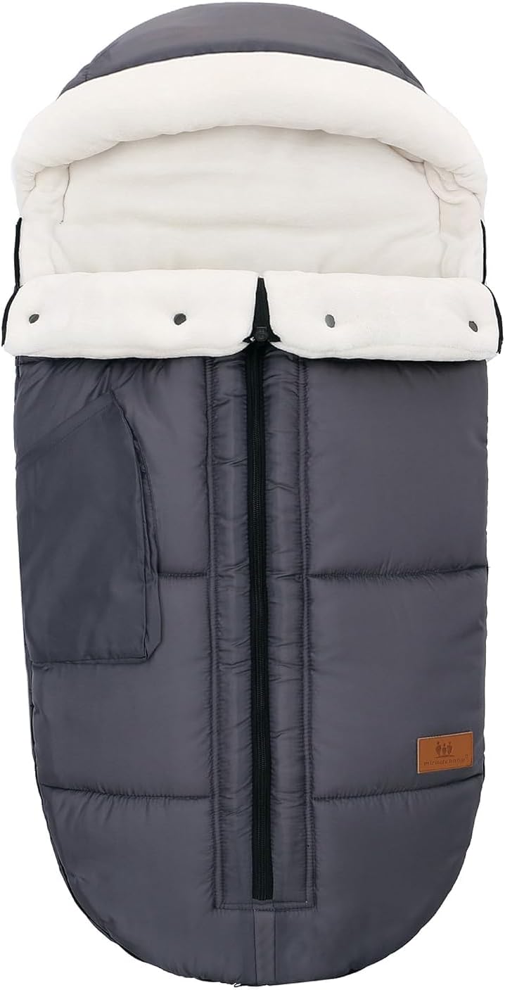 Footmuff for Stroller Buggy, Footmuff for Stroller Buggy with Adjustable Side Zippers and Adjustable Drawstring, Washable and Non-Slip footmuffs Suitable for Strollers (Grey) Footmuff for Stroller Buggy, Footmuff for Stroller Buggy with Adjustable Side Zippers and Adjustable Drawstring, Washable and Non-Slip footmuffs Suitable for Strollers (Grey)