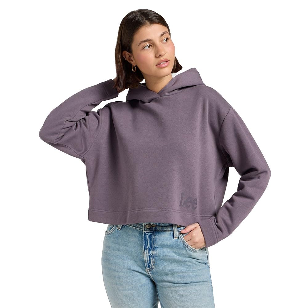 Lee Bluza z kapturem Kobiety Cropped Hoodie
