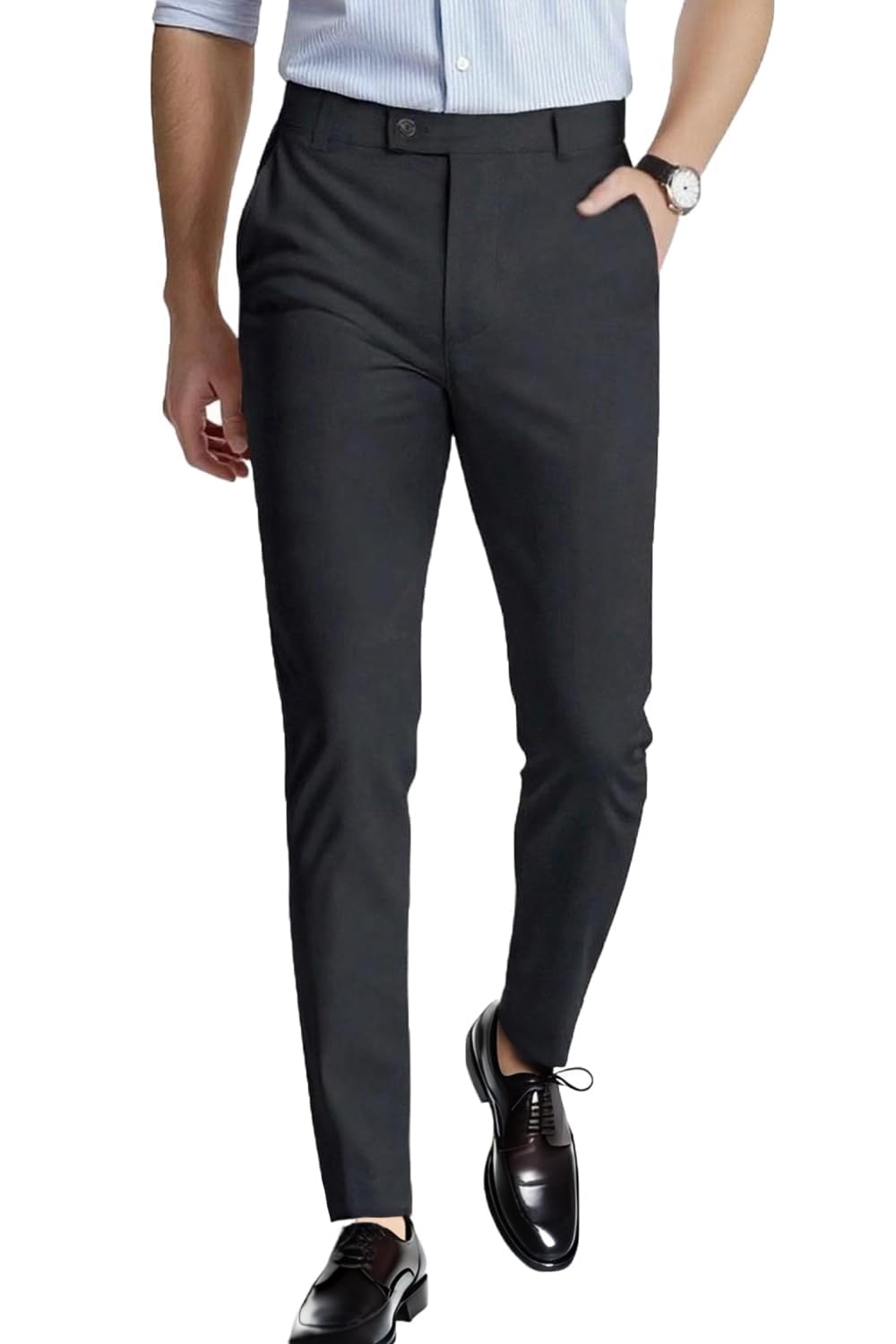 GINGTTO Chino Hose Herren Slim Stretch Anzughose Männer Stoffhose