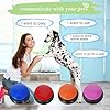 Gelabur Set of 4 Dog Buttons for Communication, Voice Recordable Buttons for Classroom, Dog Training Talking Buttons Starter Set, Pet Easy Speaking Buttons Tools #1