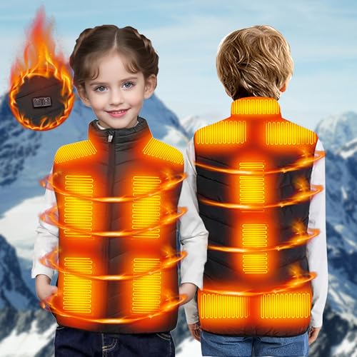 Kids Heated Vest Boys Girls Heating Gilet 13 Heating Zones Heated Jacket USB Body Warmer 3 Adjustable Temperature Vest2