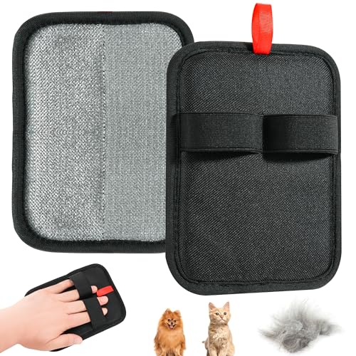 Pet Hair Removal Glove – Reusable Electrostatic Dog/Cat Hair Remover Mitt & Pet Grooming Gloves for Couch, Carpet, Furniture – Upgraded Electrostatic Dog Hair Glove Tool (1 PC)