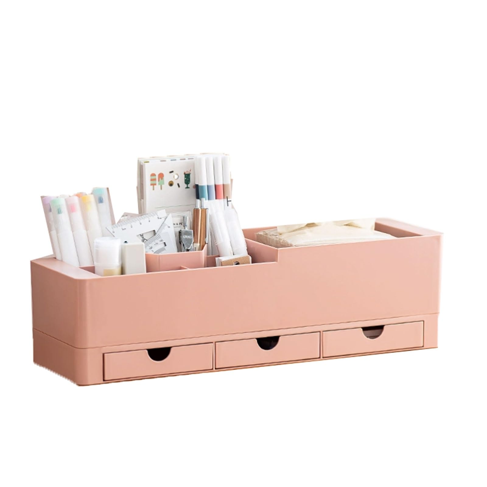 Distributeur mouchoirs et porte-stylo multifonctionnel pour désencombrer votre table