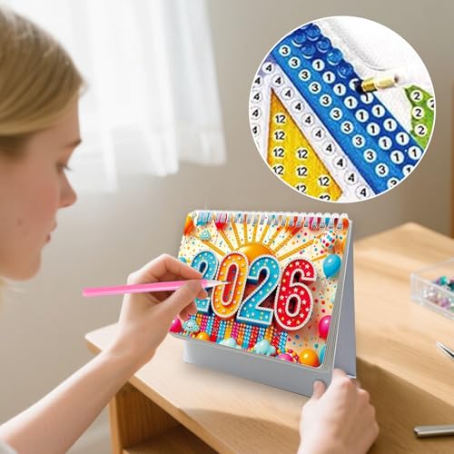 Calendario de escritorio Diamond Art y pintura de diamantes pequeña 4