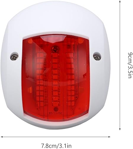 Miniatura 5 de Luces LED de navegación para barco, 2 piezas CC 12V-24V luz de señal de yate luz de navegación de barco, luz de señal impermeable roja y verde para