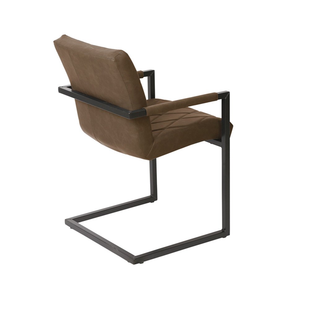 CLIPOP Lot de 2 chaises de Salle à Manger en Simili Cuir Fauteuil de réunion pour Salle à Manger Salon mobilier de Bureau Marron